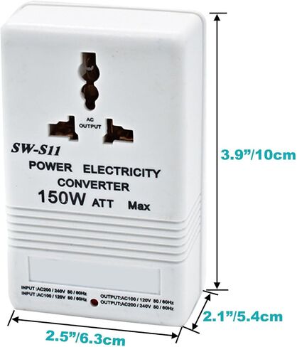 محول جهد 150 وات، محول سفر، محول طاقة AC110V/120 فولت إلى 220 فولت/240 فولت، محول جهد تصاعدي وأسفل in Kuwait