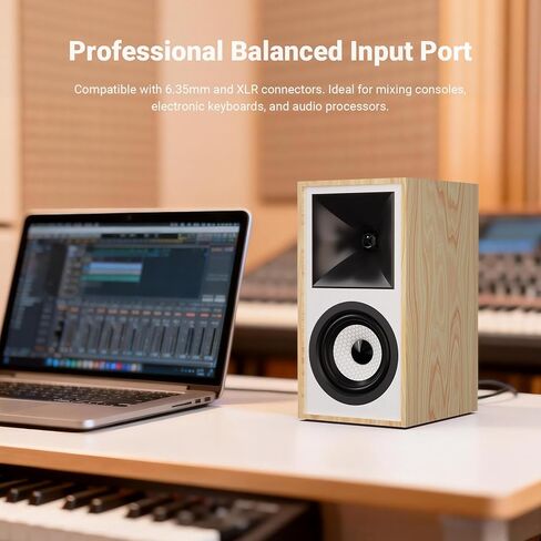 AIYIMA S4000 2.0 Studio Monitor Speakers,4 inch 80W Bluetooth Powered Bookshelf Speakers,XLR/6.5mm TRS/RCA Inputs, for Home Studio & Music in Kuwait