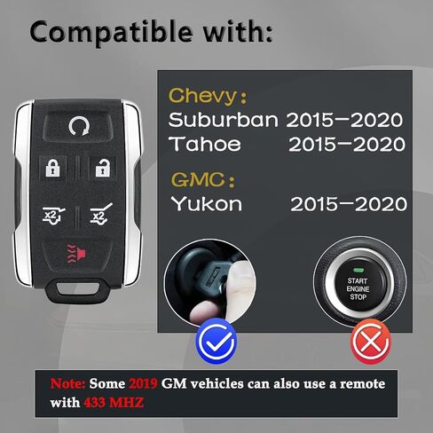 DIY Key Fob kit Replacement for 2015 2016 2017 2018 2019 2020 Chevy Tahoe Suburban 2015-2020 GMC Yukon/Yukon XL Denali Keyless Entry Remote Key with At Home DIY OBD Tool in Kuwait