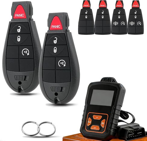 DIY Remote Key Fob Replacement for RAM 1500 2013 2014 2015 2016 2017 2500 3500 Truck Simple Remote Key Easy to Replace Kit GQ4-53T 46chip with Interchangeable Buttons Pad in Kuwait