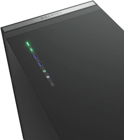 حافظة كمبيوتر Valkyrie VK-02 Lite Mid Tower ATX تدعم ما يصل إلى 13 مروحة، 3 مشعات 360/420 مم، لوحة جانبية من الزجاج المقسى، إضاءة ARGB مزدوجة الغرفة ATX/Micro-ATX/Mini-ITX أسود in Kuwait