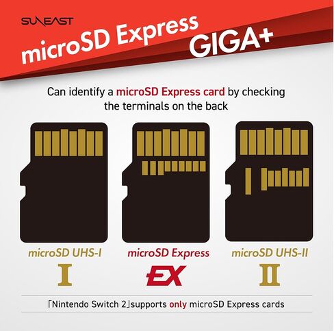 SUNEAST microSD Express 512GB Memory Card — Up to 900MB/s Read 620MB/s Write, Compatible with Nintendo-Switch 2, Class 10 U3 V30 UHS-I A1, High-Speed Storage for Gaming and 4K Video in Kuwait