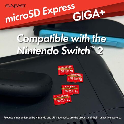 SUNEAST microSD Express 512GB Memory Card — Up to 900MB/s Read 620MB/s Write, Compatible with Nintendo-Switch 2, Class 10 U3 V30 UHS-I A1, High-Speed Storage for Gaming and 4K Video in Kuwait