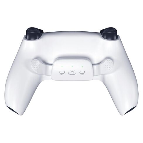 Mytrix Customized Controller with 2 Remappable Paddles for PlayStation 5 (PS5), Programmable Back Buttons with Fast Turbo Auto-Fire, 3 Setup Saving Slots Onboard Switch - White, with Rainbow 6 Siege in Kuwait