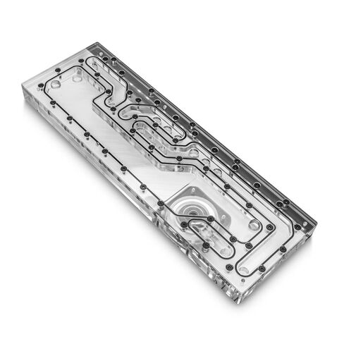 EKWB EK-Quantum Reflection 2 ROG Hyperion D5 PWM Distroplate، RGB رقمي، Plexi in Kuwait