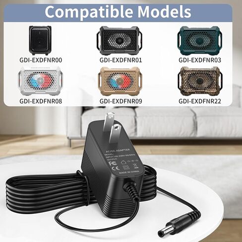 شاحن متوافق مع مكبر صوت بلوتوث محمول ECOXGEAR Defender GDI-EXDFNR01 GDIEXDFNR01، محول 18 فولت لـ TaoTronics TT-SK017U، TT-SK020 2.1 قناة Soundbar AC محول العرض in Kuwait