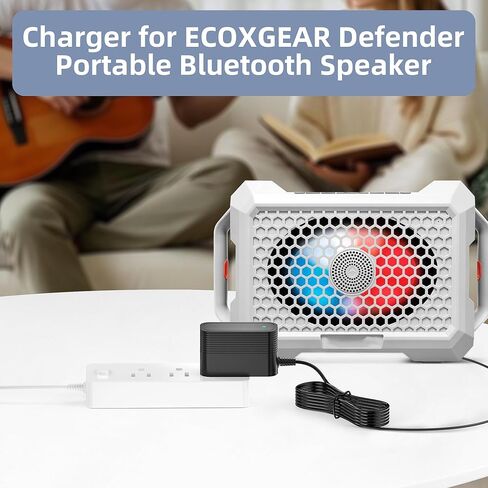 شاحن متوافق مع مكبر صوت بلوتوث محمول ECOXGEAR Defender GDI-EXDFNR01 GDIEXDFNR01، محول 18 فولت لـ TaoTronics TT-SK017U، TT-SK020 2.1 قناة Soundbar AC محول العرض in Kuwait