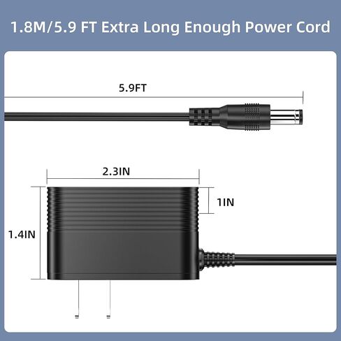 شاحن متوافق مع مكبر صوت بلوتوث محمول ECOXGEAR Defender GDI-EXDFNR01 GDIEXDFNR01، محول 18 فولت لـ TaoTronics TT-SK017U، TT-SK020 2.1 قناة Soundbar AC محول العرض in Kuwait