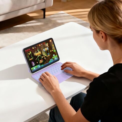 حافظة لجهاز iPad mini 7 (A17 Pro، 2024) وMini 6 (2021) مع لوحة مفاتيح، 11 لونًا بإضاءة خلفية مع لوحة تتبع ذكية، حافظة لوحة مفاتيح على الطراز السحري لجهاز iPad mini 7th Gen 8.3 بوصة، أرجواني in Kuwait