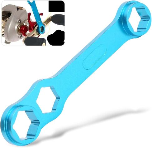 flexman DIY Fishing Reel Wrench Tool, Aluminium Alloy Spanner Repairing Maintenance Tool for Disassembly of 10.0/10.2/11mm Three Size Crank Nuts in Kuwait