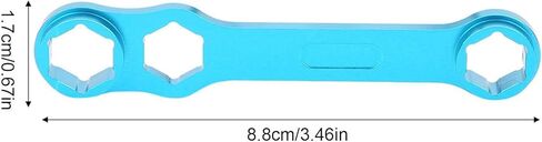 flexman DIY Fishing Reel Wrench Tool, Aluminium Alloy Spanner Repairing Maintenance Tool for Disassembly of 10.0/10.2/11mm Three Size Crank Nuts in Kuwait