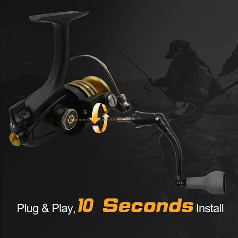 مقبض بكرة دوارة بديل مناسب لـ Penn Spinfisher 440ss 430ss 704 706 706L سهل التركيب مع مقبض TPE رمادي للمياه العذبة/المياه المالحة in Kuwait