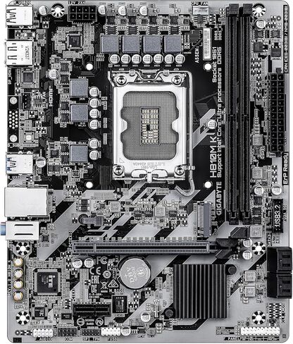 GIGABYTE H810M K Motherboard - Intel Core Ultra (Series 2) CPUs, 3+1+2 Phases VRM, up to 6400MHz DDR5, 1xPCIe 4.0 M.2, 1GbE LAN, USB 3.2 Gen 1 in Kuwait