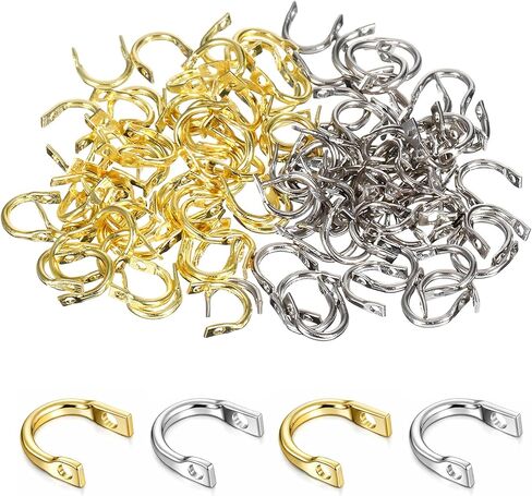 120 قطعة من شفرة الصيد الدوارة من Clevis لصنع الطعم الدوار، أجزاء الإكسسوارات الدوارة Clevis سهلة الدوران لصيد الأسماك، وصلات نحاسية على شكل حرف U، مياه مالحة عذبة in Kuwait