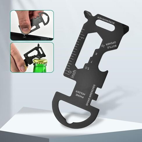 3 Pack Metal Keychain Multi-Tool Set for Men - Portable 19-in-1 Total Routine Maintenance Tools: Wrench, Screwdriver, Ruler & Bottle Opener, Rust-Resistant Pocket Gear in Kuwait