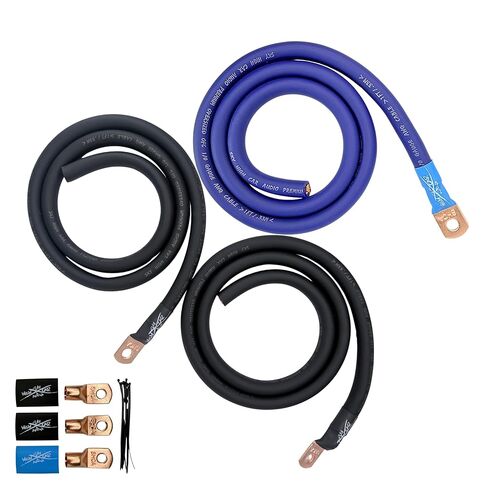 Sky High Oversized 1/0 Gauge OFC AWG Big 3 Upgrade Blue/Black Electrical Wiring in Saudi Arabia