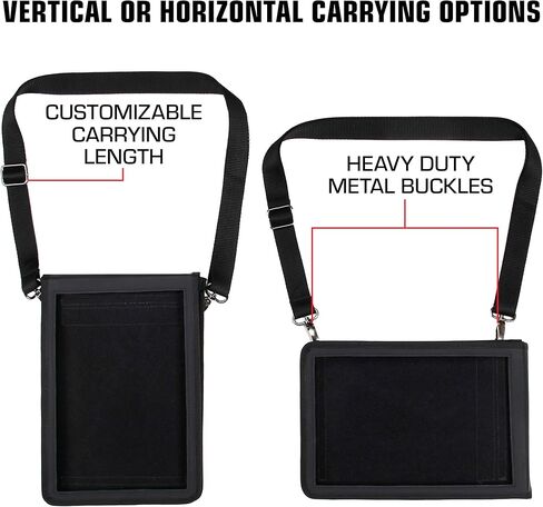 USA Gear Tablet Case - Galaxy Tab A 10.1" Tablet Holder with Open Front Design, Water Resistant Exterior. and Carry Strap - Compatible with Samsung Galaxy Tab A 10.1 and More 10" Tablets (Black) in Kuwait