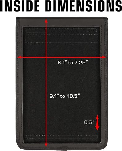 USA Gear Tablet Case - Galaxy Tab A 10.1" Tablet Holder with Open Front Design, Water Resistant Exterior. and Carry Strap - Compatible with Samsung Galaxy Tab A 10.1 and More 10" Tablets (Black) in Kuwait