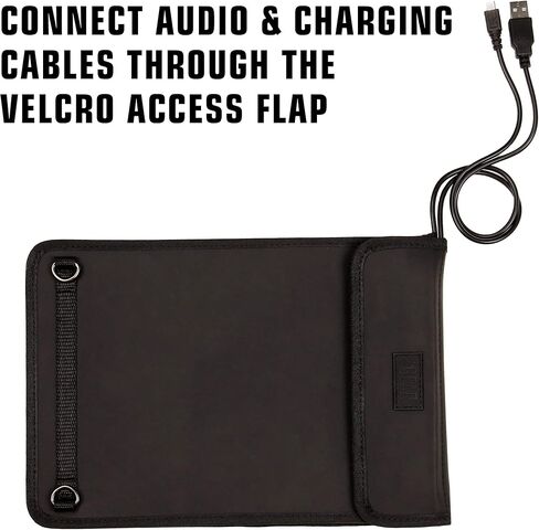 USA Gear Tablet Case - Galaxy Tab A 10.1" Tablet Holder with Open Front Design, Water Resistant Exterior. and Carry Strap - Compatible with Samsung Galaxy Tab A 10.1 and More 10" Tablets (Black) in Kuwait