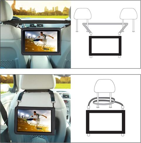 USA Gear Tablet Case - Galaxy Tab A 10.1" Tablet Holder with Open Front Design, Water Resistant Exterior. and Carry Strap - Compatible with Samsung Galaxy Tab A 10.1 and More 10" Tablets (Black) in Kuwait