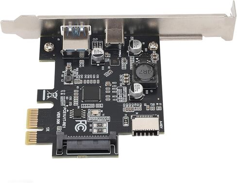 بطاقة توسيع Pomya USB 3.2 Gen1 PCIe، بطاقة محول PCIe X1 بسرعة 5 جيجابت في الثانية إلى USB A/Type C/Type E مع مجموعة شرائح، متوافقة مع 11/10/8/7 in Kuwait