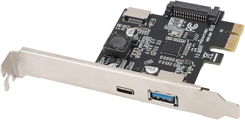 بطاقة توسيع Pomya USB 3.2 Gen1 PCIe، بطاقة محول PCIe X1 بسرعة 5 جيجابت في الثانية إلى USB A/Type C/Type E مع مجموعة شرائح، متوافقة مع 11/10/8/7 in Kuwait