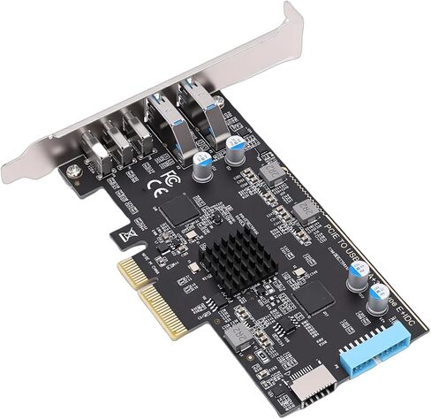 بطاقة PCIe بسرعة 10 جيجابت في الثانية إلى USB C 3.0، بطاقة توسيع PCI Express ذات 5 منافذ مع 3 منافذ من النوع C، 2 USB .0، النوع E 19P IDC، مثالية لأجهزة الكمبيوتر المكتبية in Kuwait