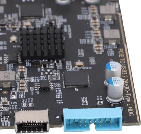 بطاقة PCIe بسرعة 10 جيجابت في الثانية إلى USB C 3.0، بطاقة توسيع PCI Express ذات 5 منافذ مع 3 منافذ من النوع C، 2 USB .0، النوع E 19P IDC، مثالية لأجهزة الكمبيوتر المكتبية in Kuwait