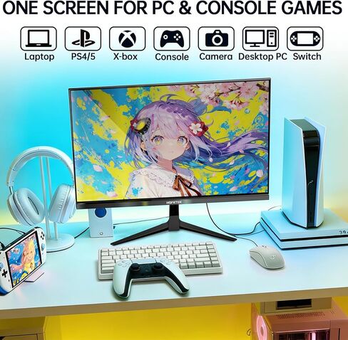 27 Inch 4K UHD Computer Monitor, IPS Ultra HD 60Hz 3840×2160 PC Monitor with HDR10, 100% sRGB, AMD FreeSync, HDMI 2.0 & DP1.4, VESA100*100mm, 178° Wide Viewing Angle in Saudi Arabia