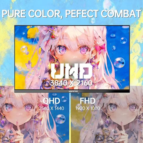 27 Inch 4K UHD Computer Monitor, IPS Ultra HD 60Hz 3840×2160 PC Monitor with HDR10, 100% sRGB, AMD FreeSync, HDMI 2.0 & DP1.4, VESA100*100mm, 178° Wide Viewing Angle in Saudi Arabia