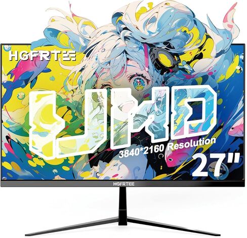 27 Inch 4K UHD Computer Monitor, IPS Ultra HD 60Hz 3840×2160 PC Monitor with HDR10, 100% sRGB, AMD FreeSync, HDMI 2.0 & DP1.4, VESA100*100mm, 178° Wide Viewing Angle in Saudi Arabia