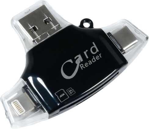 أداة BoxWave الذكية المتوافقة مع VAIO SX-14 (VJS145X) - قارئ بطاقات AllReader SD، قارئ بطاقات microSD SD Compact USB - أسود نفاث in Kuwait