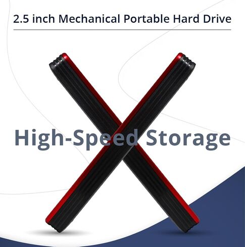 محرك الأقراص الصلبة الخارجي 1 تيرابايت USB 3.0 محرك الأقراص الصلبة المحمول 2.5 بوصة محرك الأقراص الصلبة الخارجي عالي السرعة لتخزين البيانات وقرص صلب احتياطي خارجي لأجهزة الكمبيوتر المحمول، وحدة تحكم الألعاب، الكمبيوتر الشخصي، ماك، سطح المكتب - أحمر in Kuwait