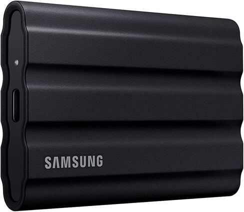 Samsung T7 Shield 2TB, Portable SSD, up-to 1050MB/s, USB 3.2 Gen2, Rugged,IP65 Water & Dust Resistant, for Photographers, Content Creators and Gaming, Extenal Solid State Drive (MU-PE2T0S/AM), Black in Kuwait
