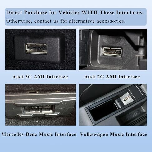 Audi Bluetooth car Music High-Definition Adapter,Wireless Audio Music Adapter,Compatible with Audi 3G AMI, 2G AMI Interfaces,Mercedes Media,Mercedes Music,and Volkswagen Music Interface in Kuwait