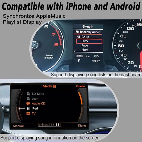 Audi Bluetooth car Music High-Definition Adapter,Wireless Audio Music Adapter,Compatible with Audi 3G AMI, 2G AMI Interfaces,Mercedes Media,Mercedes Music,and Volkswagen Music Interface in Kuwait