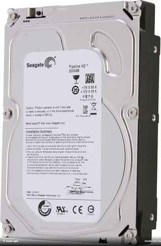 محرك الأقراص الصلبة الداخلي Seagate Pipeline HD ST2000VM002 سعة 2 تيرابايت 3.5 - SATA - 5900 دورة في الدقيقة - مخزن مؤقت سعة 64 ميجابايت (متجدد) in Kuwait