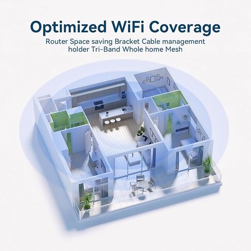 Metal Wall Mount Compatible with NETGEAR WIFI6 ORBI RBR20/RBS20/CBR40/LBR20/RBS50/RBS750/RBK50/RBK752/RBK753/RBK763 Mesh WiFi 7 Router Bracket Holder Tri-Band Whole Home Mesh(Two Pack) in Kuwait
