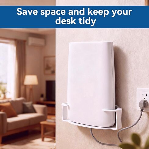 Metal Wall Mount Compatible with NETGEAR WIFI6 ORBI RBR20/RBS20/CBR40/LBR20/RBS50/RBS750/RBK50/RBK752/RBK753/RBK763 Mesh WiFi 7 Router Bracket Holder Tri-Band Whole Home Mesh(Two Pack) in Kuwait
