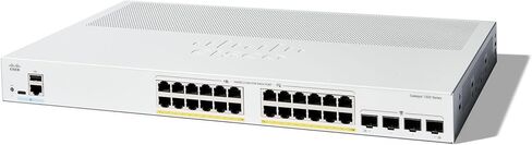 Cisco Catalyst 1300-24P-4G Managed Switch, 24 Port GE, PoE, 4x1GE SFP, Limited Lifetime Protection (C1300-24P-4G) (Renewed) in Kuwait
