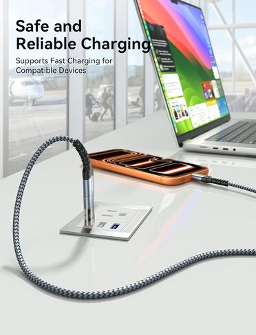 مانع بيانات JSAUX USB C (عبوة من قطعتين)، مانع بيانات USB C شفاف إلى USB C فقط للشحن، وحماية جاك العصير للشحن العام الآمن والسفر، وحظر نقل البيانات in Kuwait