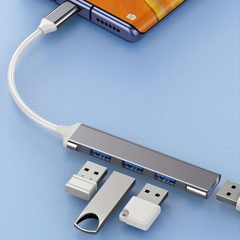 موزع منفذ USB بـ 4 منافذ: موسع منفذ USB - محور USB 3.0 USB Dongle متعدد المنافذ لأجهزة الكمبيوتر المحمول والكمبيوتر المكتبي وسبائك الألومنيوم in Kuwait