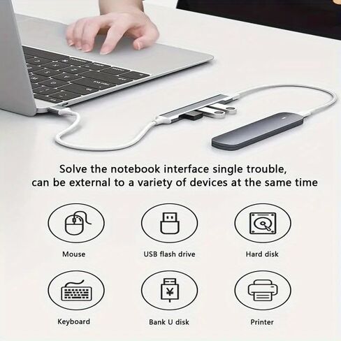 موزع منفذ USB بـ 4 منافذ: موسع منفذ USB - محور USB 3.0 USB Dongle متعدد المنافذ لأجهزة الكمبيوتر المحمول والكمبيوتر المكتبي وسبائك الألومنيوم in Kuwait
