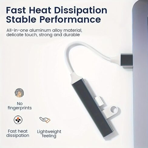موزع منفذ USB بـ 4 منافذ: موسع منفذ USB - محور USB 3.0 USB Dongle متعدد المنافذ لأجهزة الكمبيوتر المحمول والكمبيوتر المكتبي وسبائك الألومنيوم in Kuwait