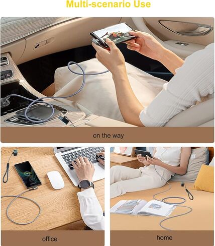 محول USB إلى USB C، محول USB C أنثى إلى USB 3.2 ذكر 10 جيجابت في الثانية 60 وات محول USB A إلى USB C مع حبل لسلسلة iPhone 17 16 15، iPad Air Mini Pro 7، Samsung Galaxy، Pixel، أسود، 3 عبوات in Kuwait