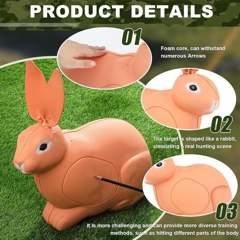 Seenelling 3D Archery Targets Rabbit 3D Animal Model Target Frame Solid Simulation Foam 3D Bow Targets for Outdoor Hunting Targeting Practice in Kuwait