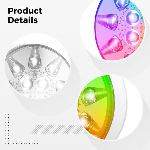 2 Pack Waterproof Led Lights for, 2.8 in Underwater Lighting with Remote, 16 Colors, Suction Cups Included, Rechargeable in Kuwait