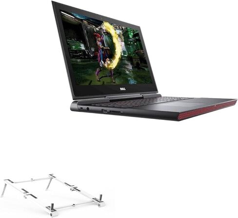 BoxWave Stand and Mount Compatible with Dell Inspiron 15 7000 - Pocket Aluminum Stand 3-in-1, Portable Multi Angle Viewing Riser - Metallic Silver in Kuwait