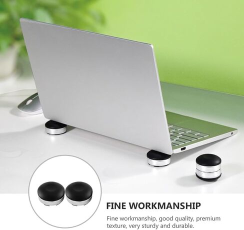 Toddmomy 2pcs Laptop Heightening Stands Portable Computer Support Holders Black Desk Brackets for Cooling and Ventilated Laptop Base Compatible with Notebooks in Kuwait