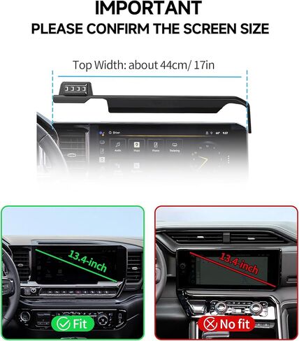 Qi2.2 Max 25W Fast Wireless Car Charger Phone Holder for Chevrolet Silverado 1500/2500 HD 2022-2026/GMC Sierra 1500 2500HD 13.4-Inch Screen, Magnetic Phone Mount Compatible with MagSafe in Kuwait